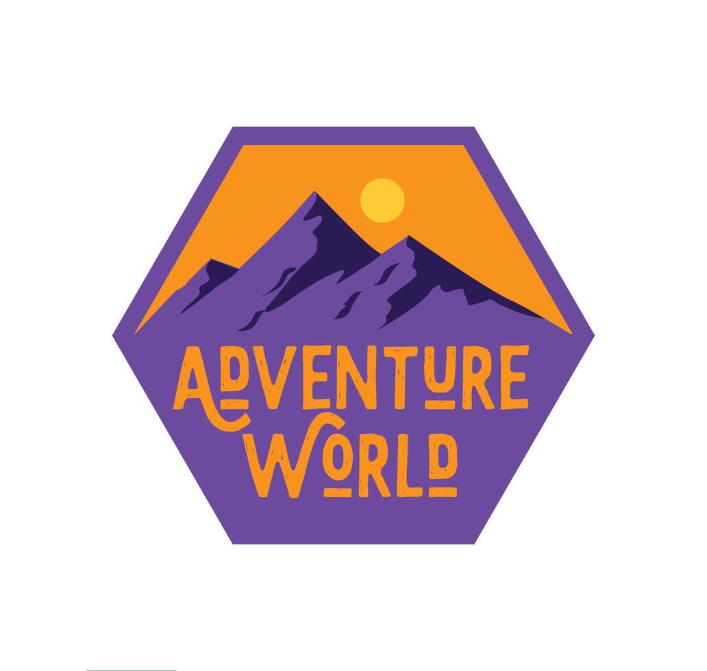 mountain adventure logo vector illustration isolated