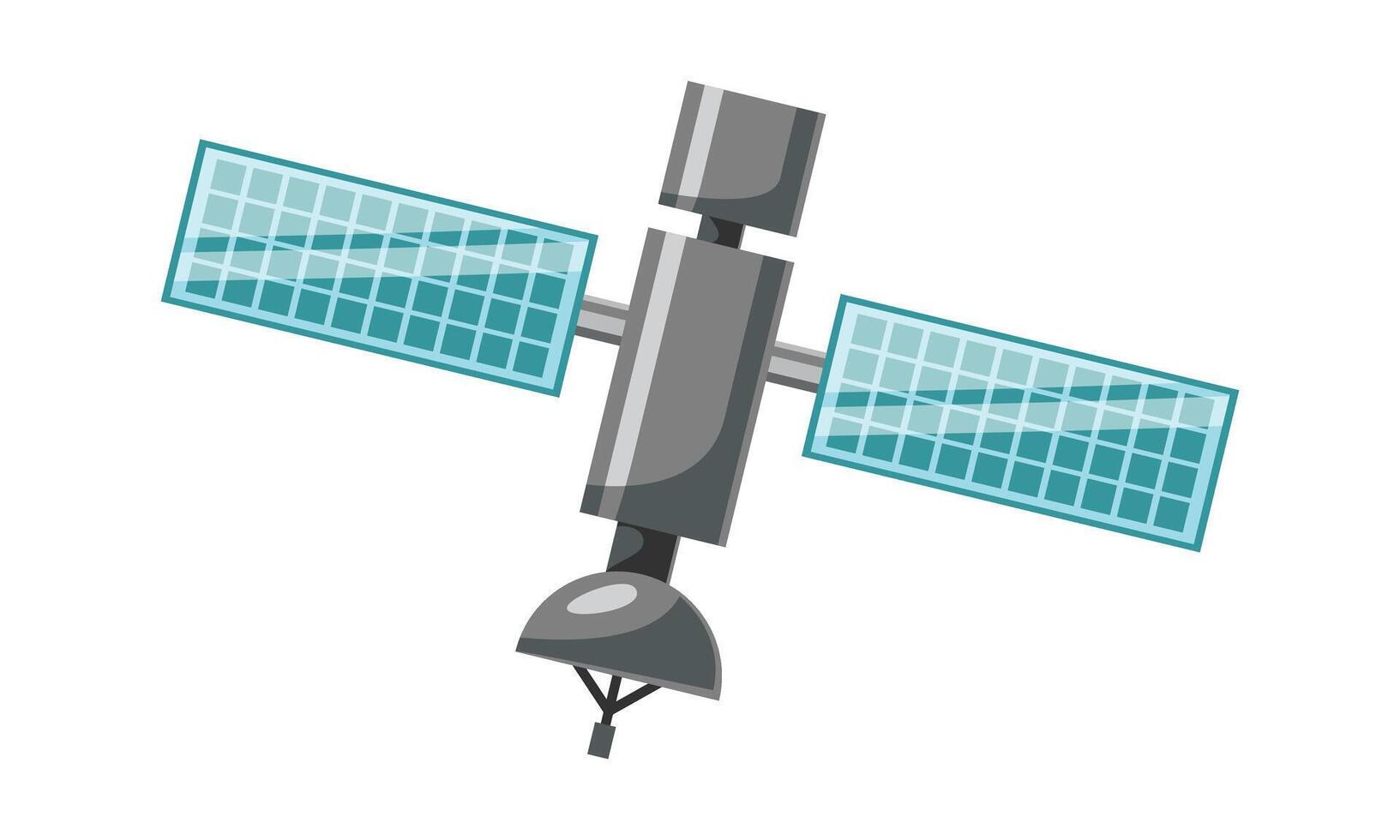 satélite aislado en blanco antecedentes vector