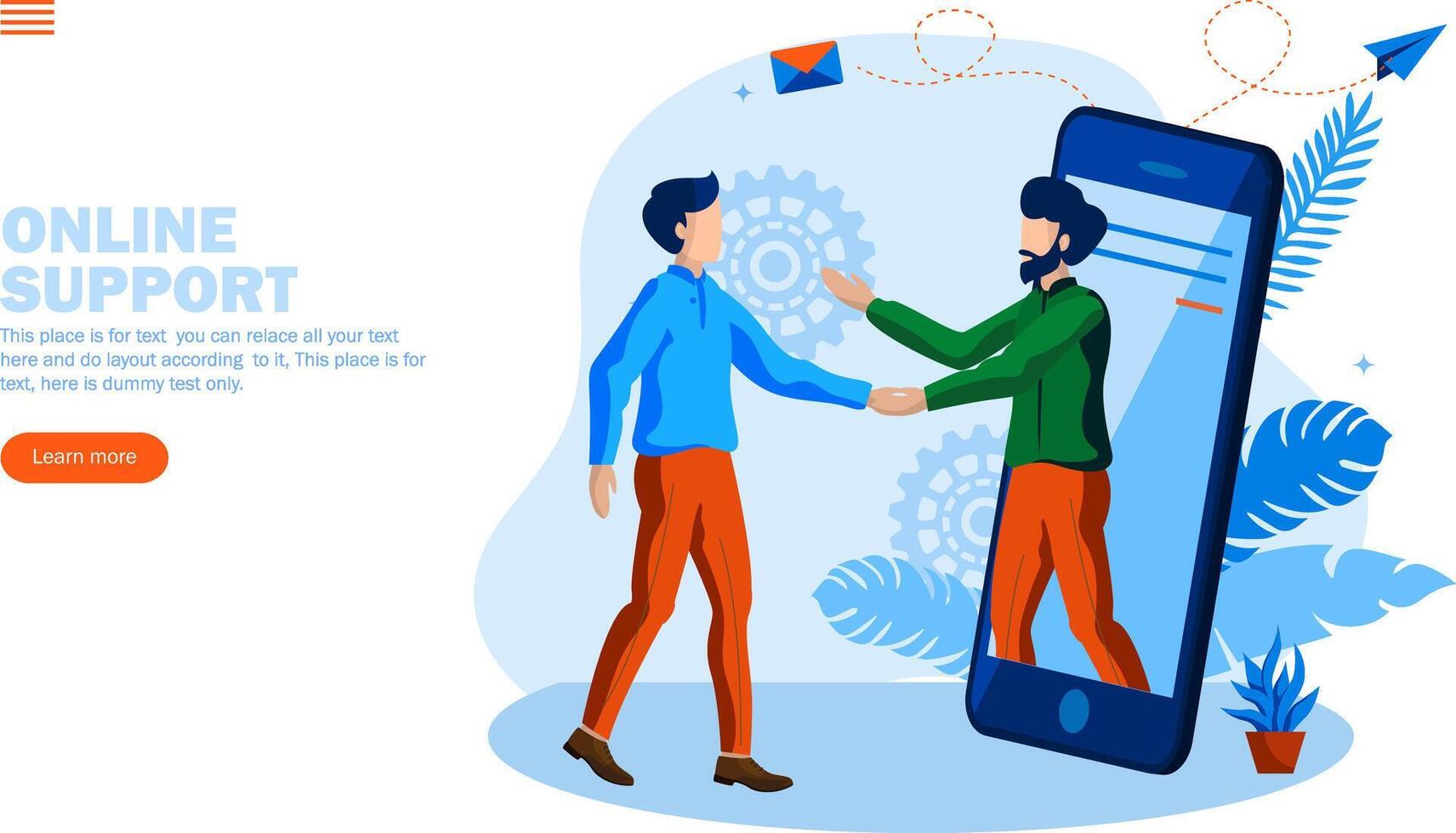 online support for customer service vector illustration concept