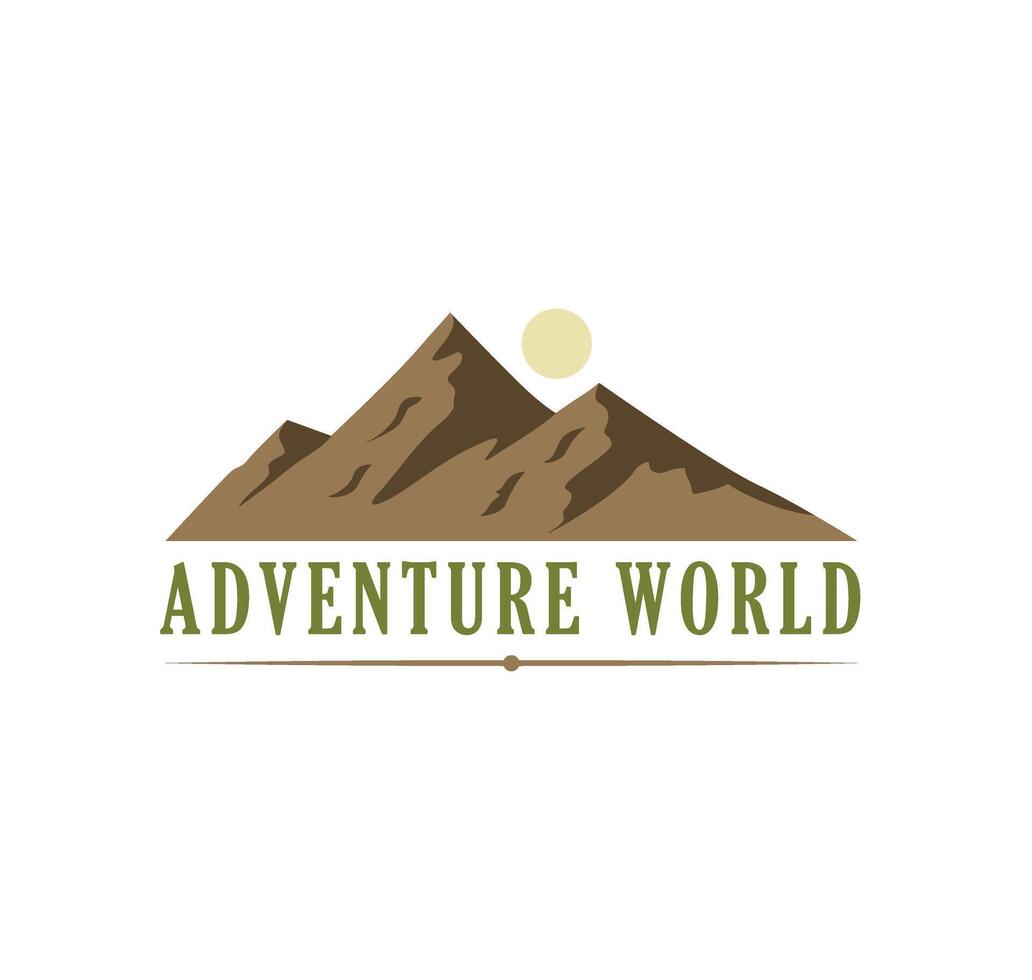 mountain adventure logo vector illustration isolated