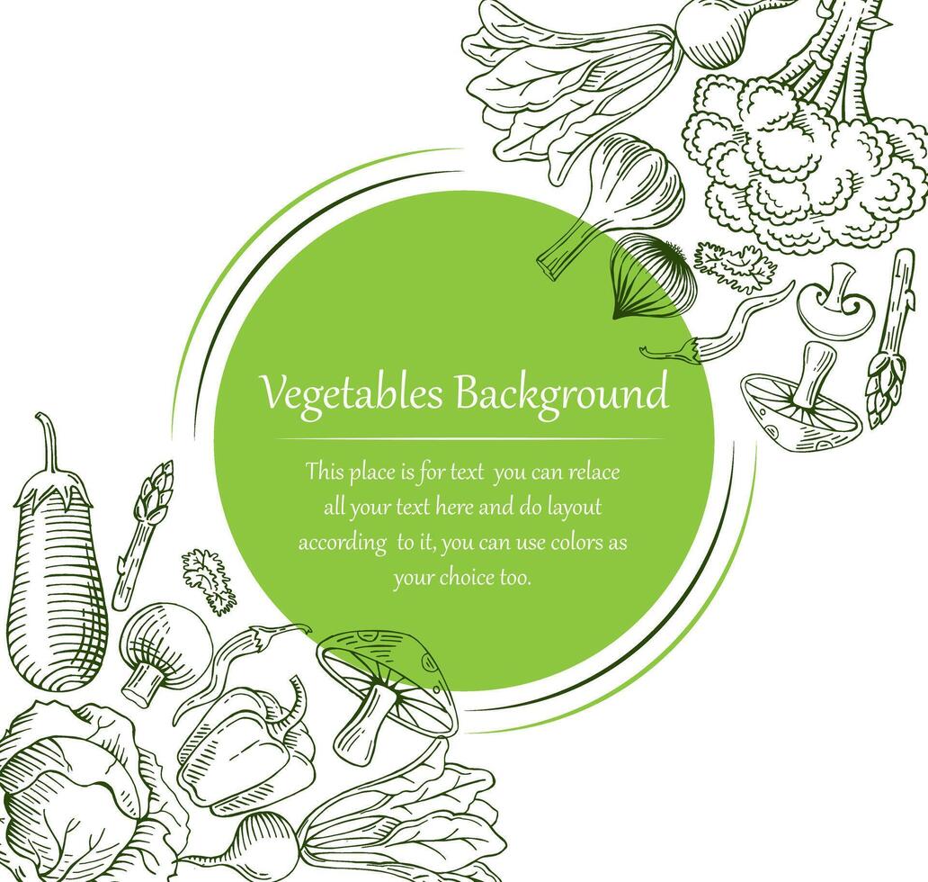 organic vegetable food template with text vector