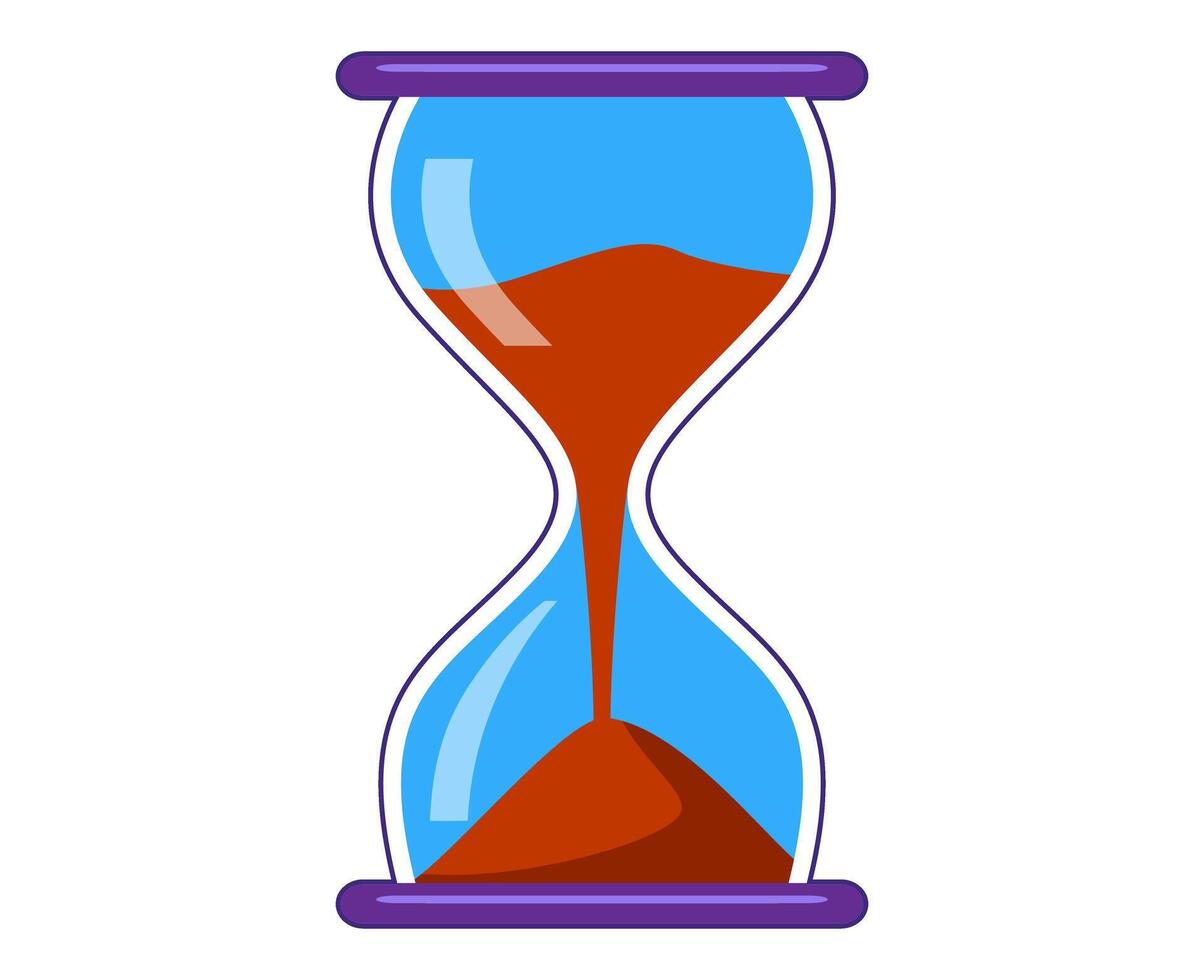 sand hourglass isolated vector