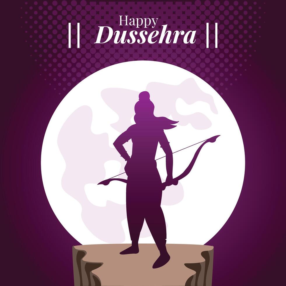 happy dussehra, greeting, wishes hindu festival vector