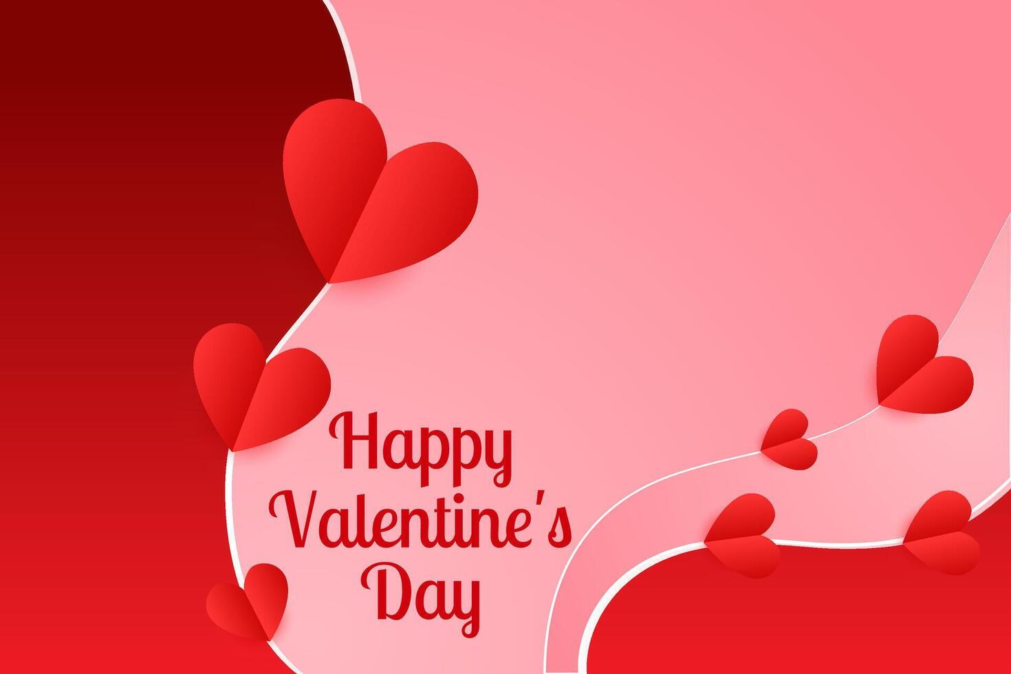 happy valentines day greeting with text space vector