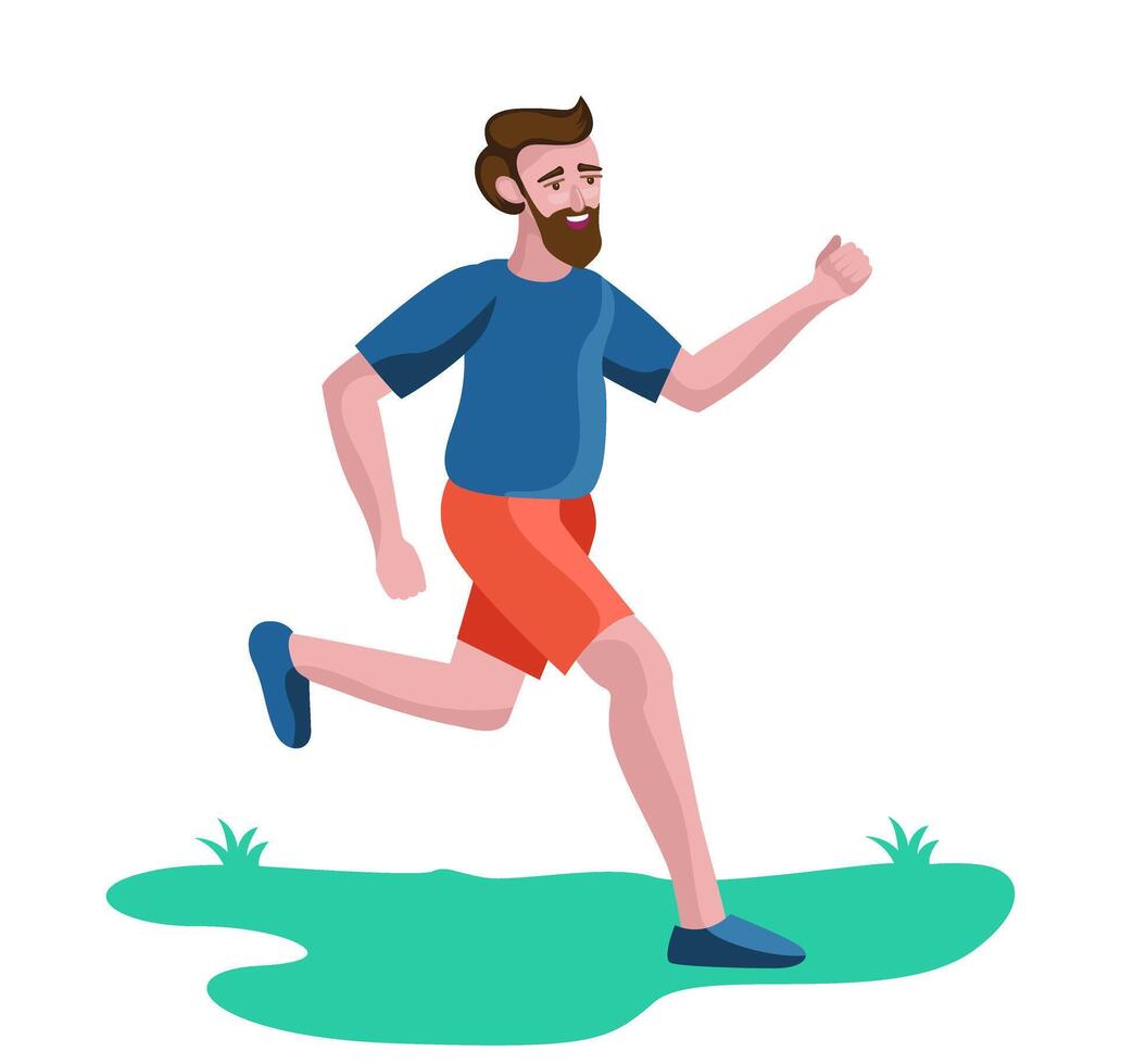 man running or jogging vector