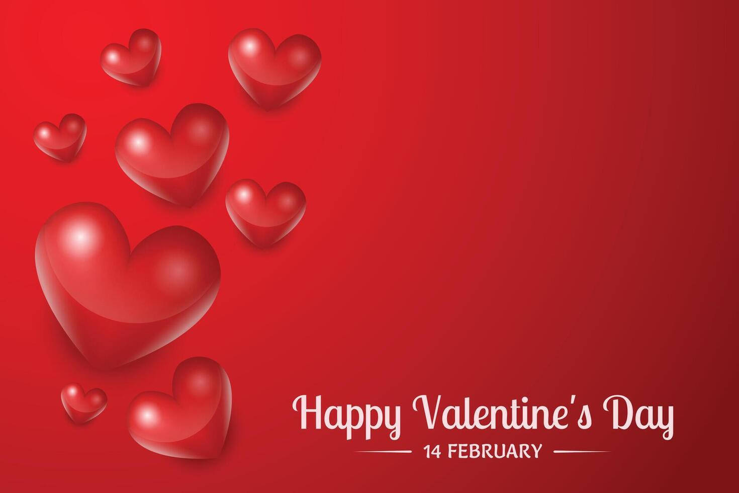 happy valentines day greeting with text space vector