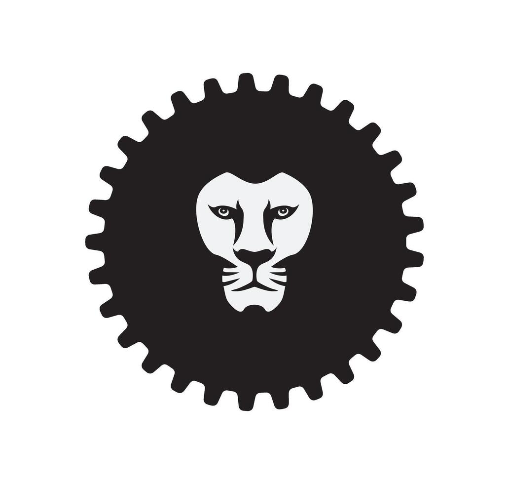 león logo, real Rey animal, vector ilustración icono