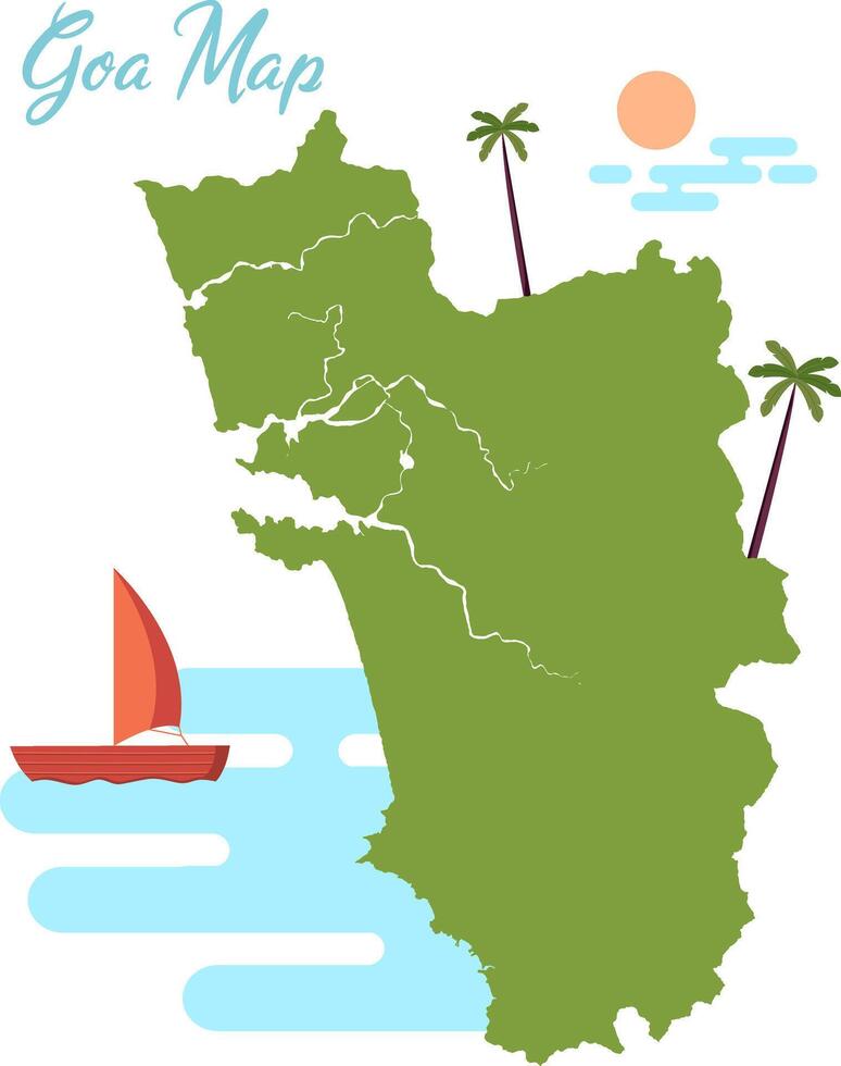 goa map vector design