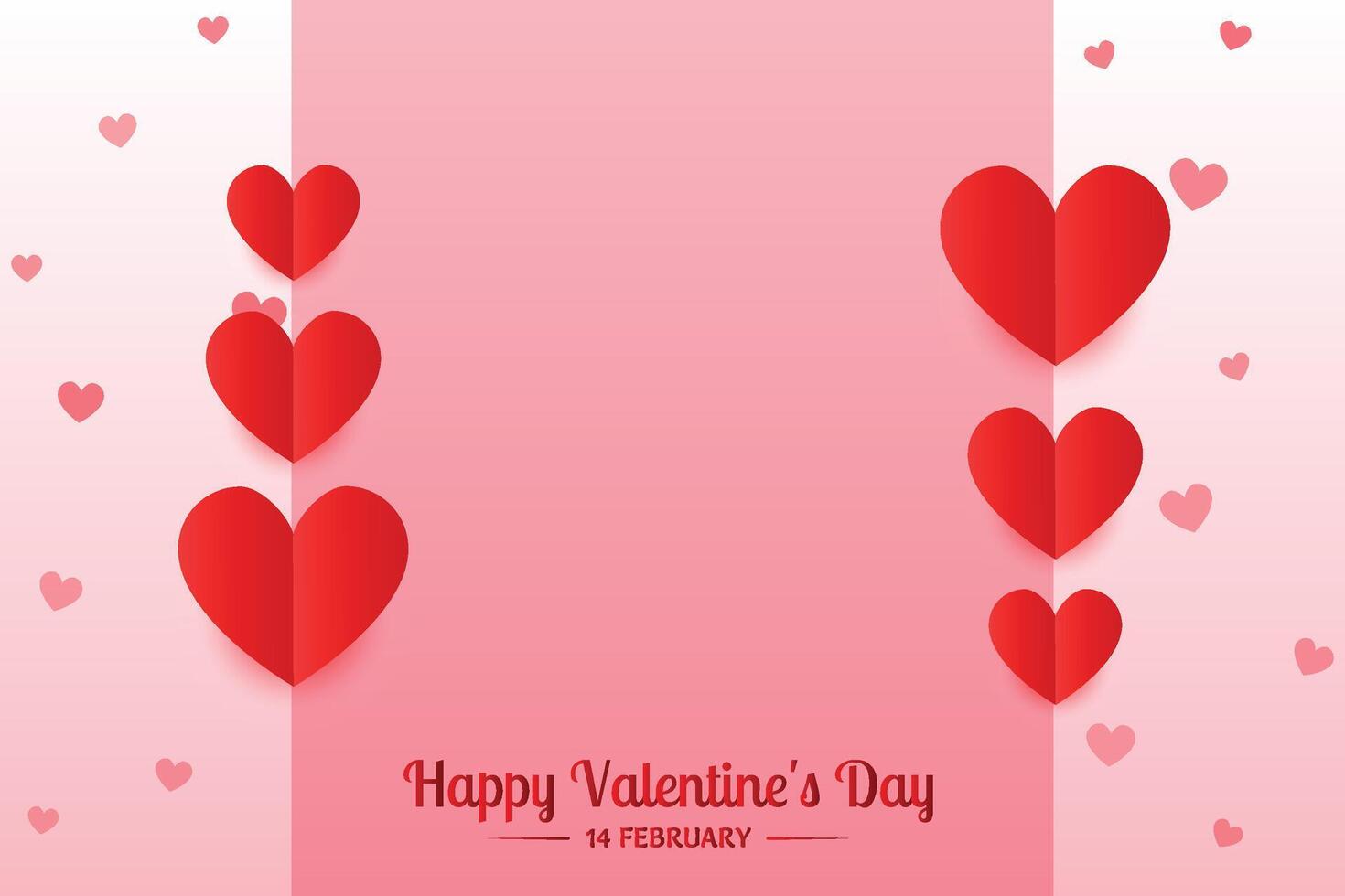 happy valentines day greeting with text space vector