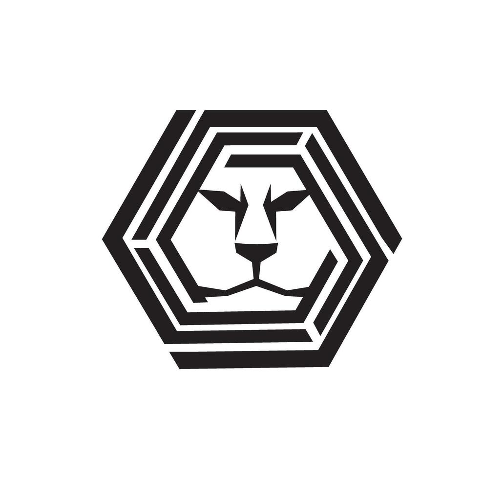 lion logo, royal king animal, vector illustration icon