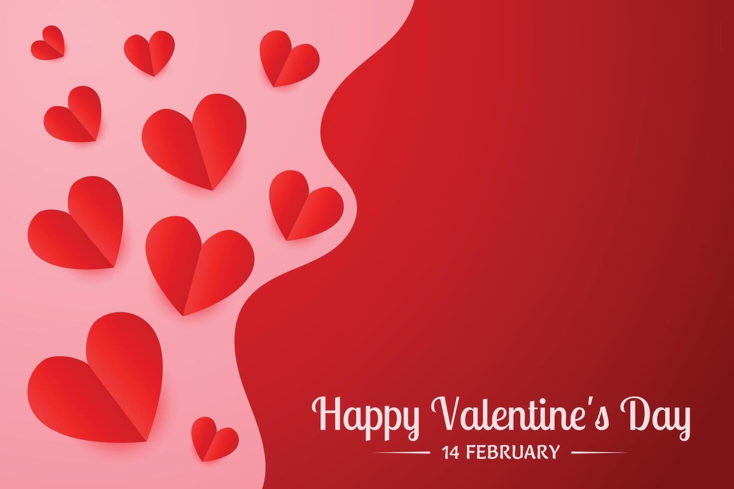 happy valentines day greeting with text space vector