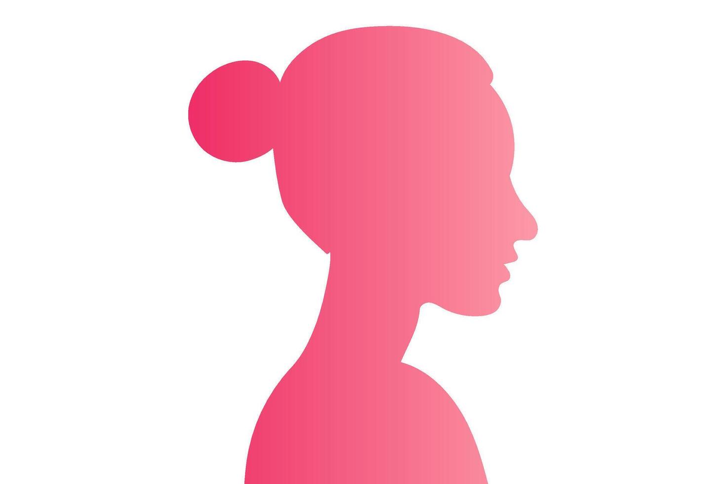 happy womens day woman side view silhouette vector