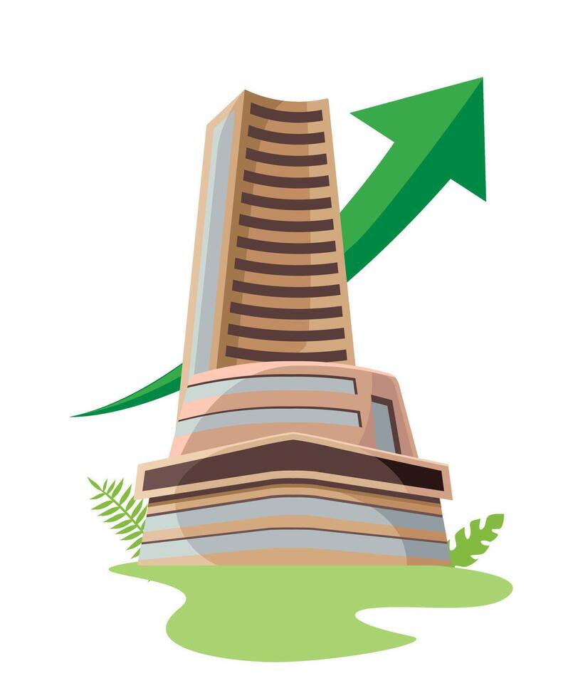 bombay stock exchange growth vector