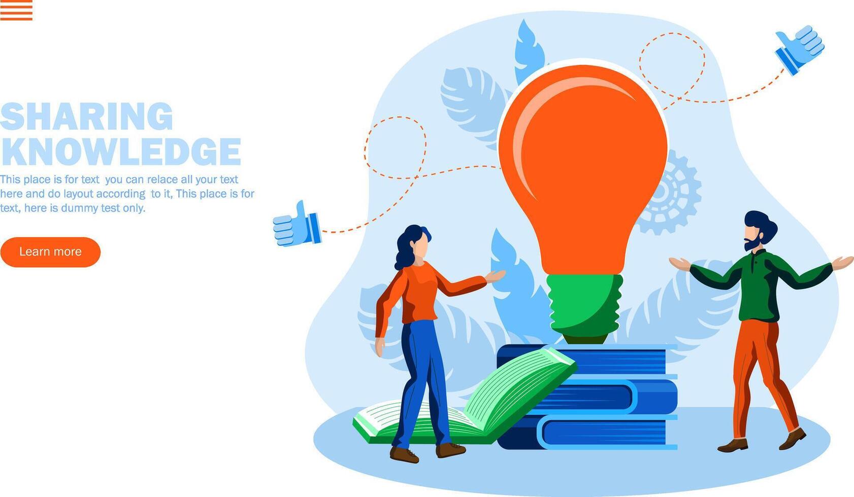 sharing knowledge and ideas vector illustration concept
