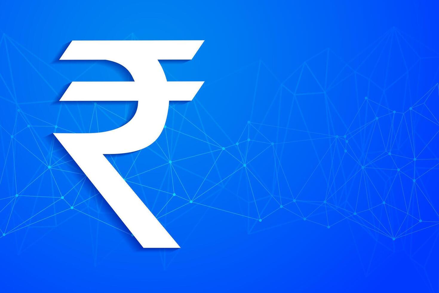 digital rupee indian currency technology background vector