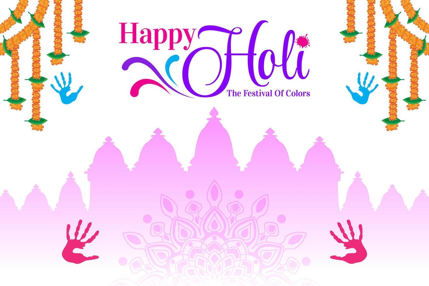 happy holi celebration background greeting vector