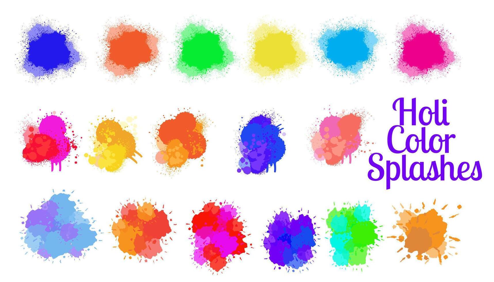 colorful color splash holi vector