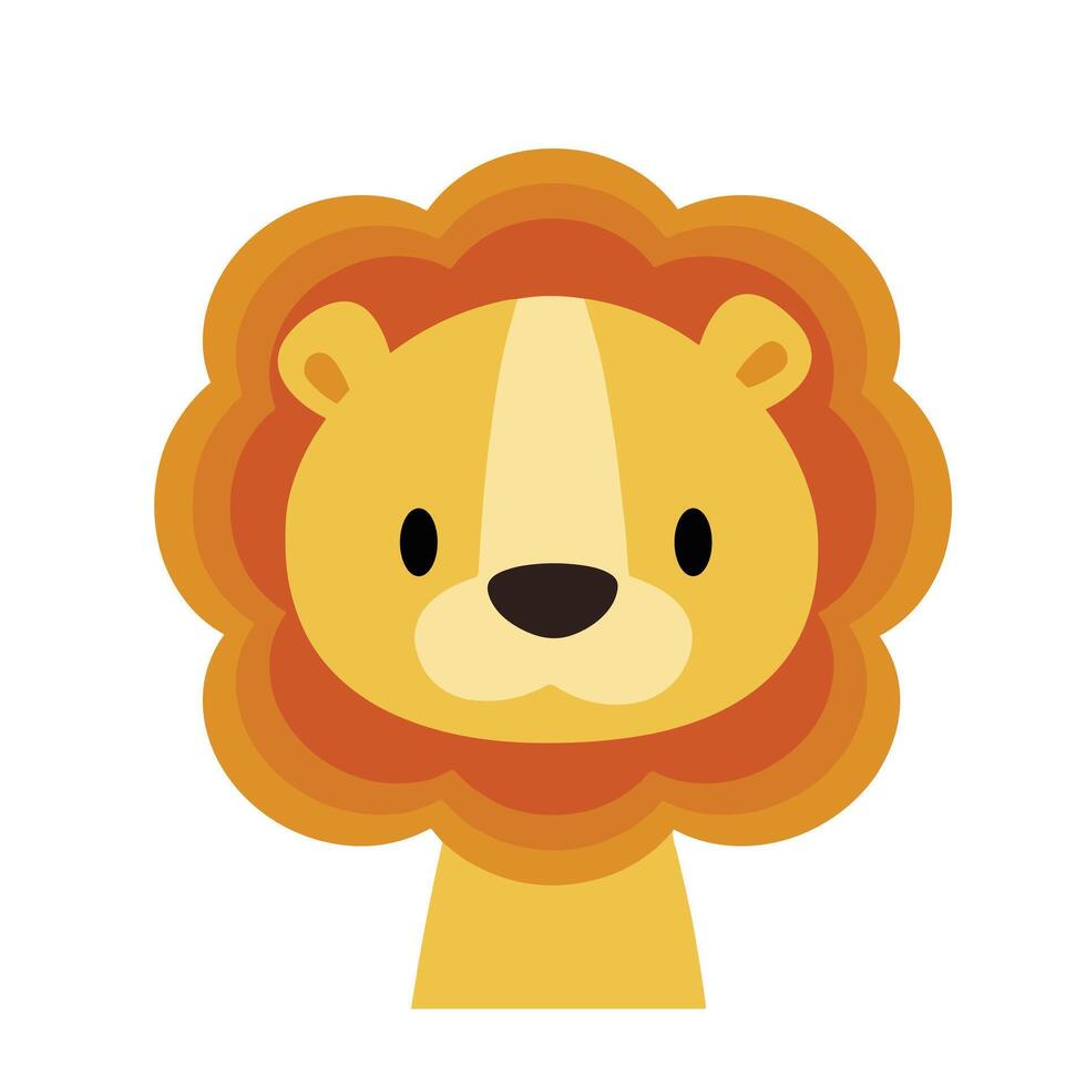 Lion baby vector with fun