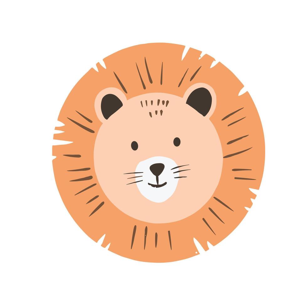 Lion baby vector with fun