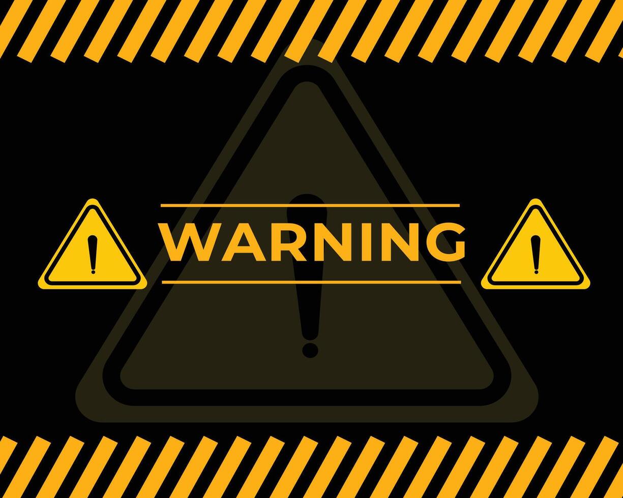 Warning sign with yellow and black color. Warning sign for police, accident, under construction, electrical, website. Vector danger sign. black and yellow warning ribbons.