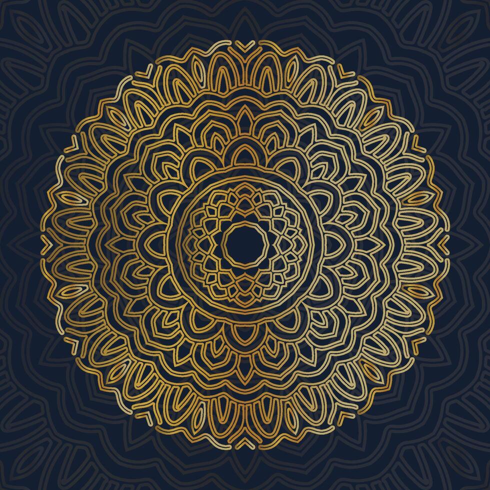 Luxury decoration of mandala pattern with dark gray color. vector