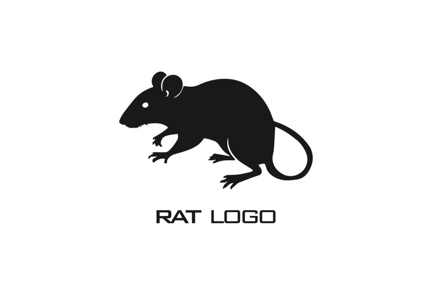 logo de ratón o rata icono aislado vector silueta diseño