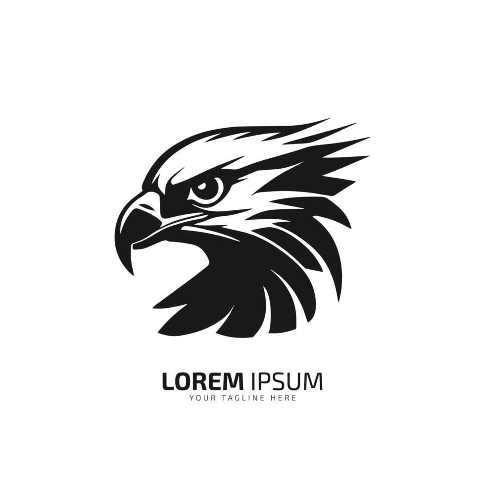 Logo of hawk or eagle icon isolated vector silhouette