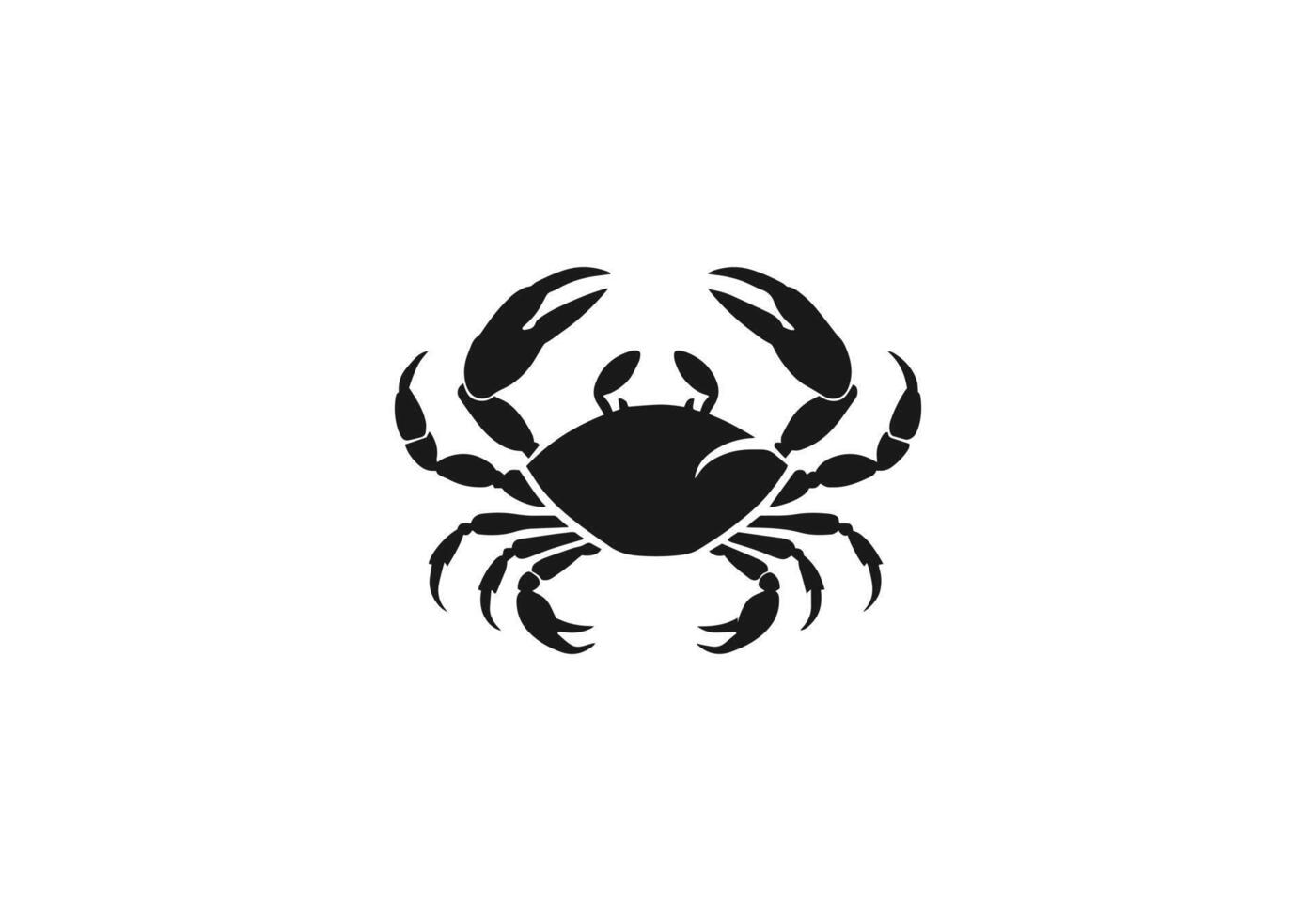 Logo of crab icon vector silhouette isolated design