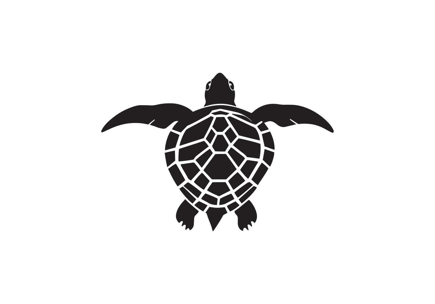 Turtle logo icon vector premium silhouette design on white background