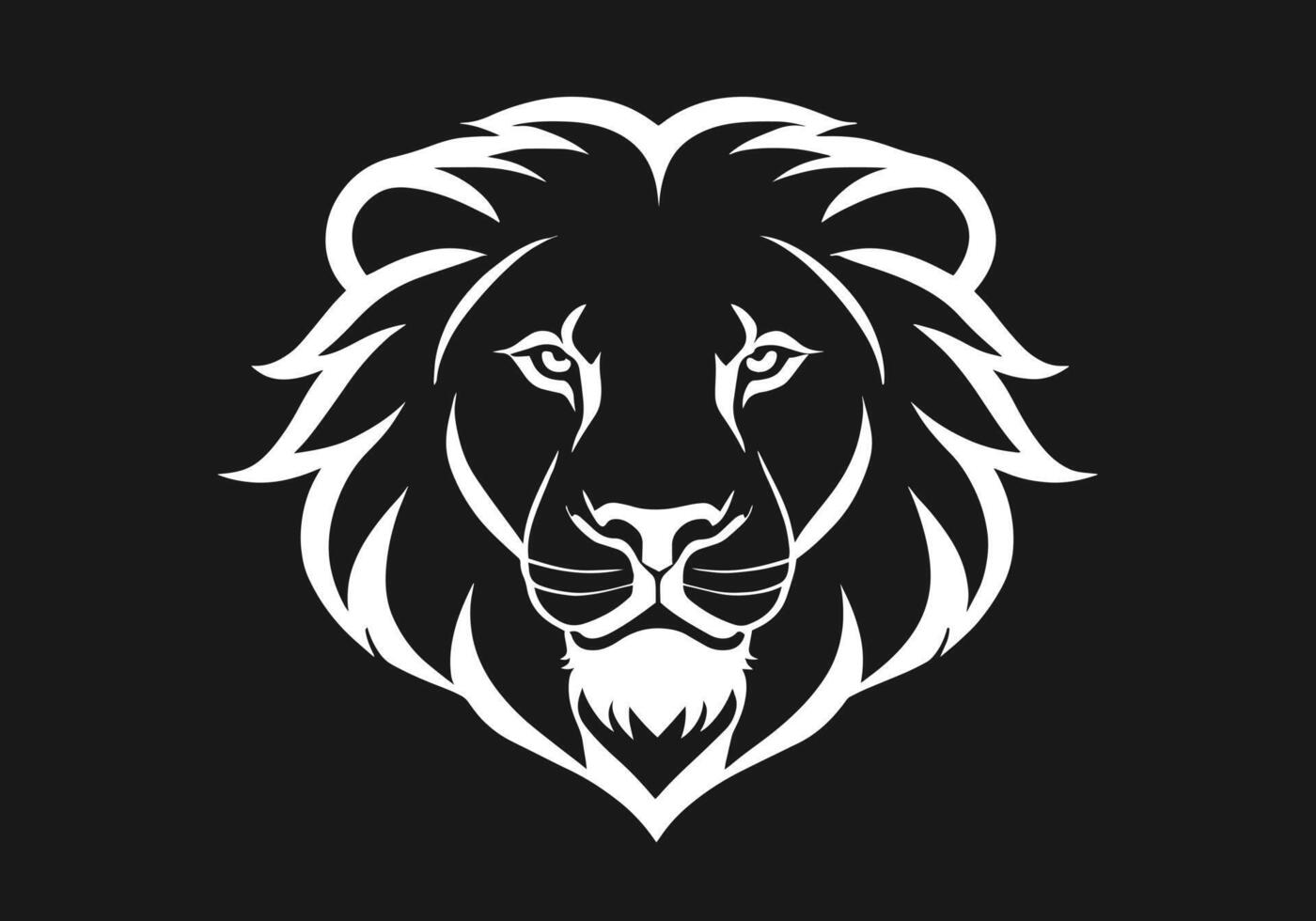 Logo of Lion icon vector silhouette isolated design black background