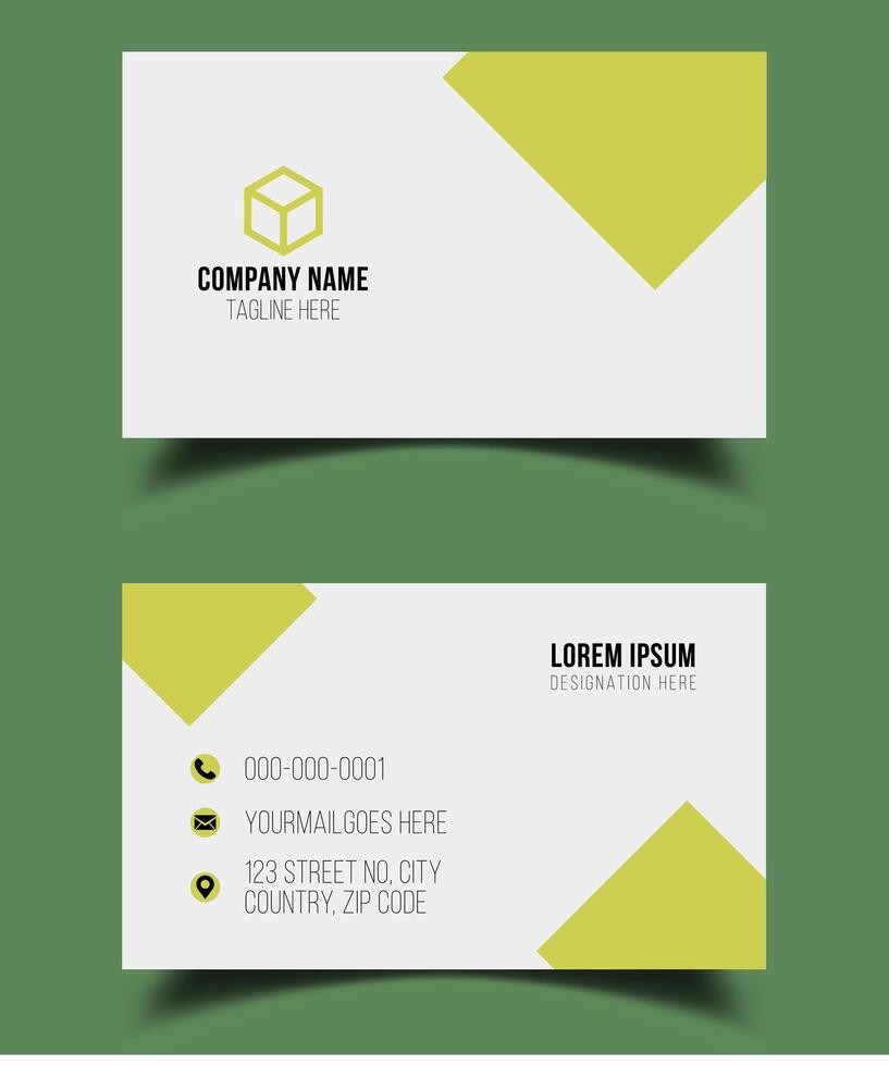 Creative premium double vector flat business card template design.