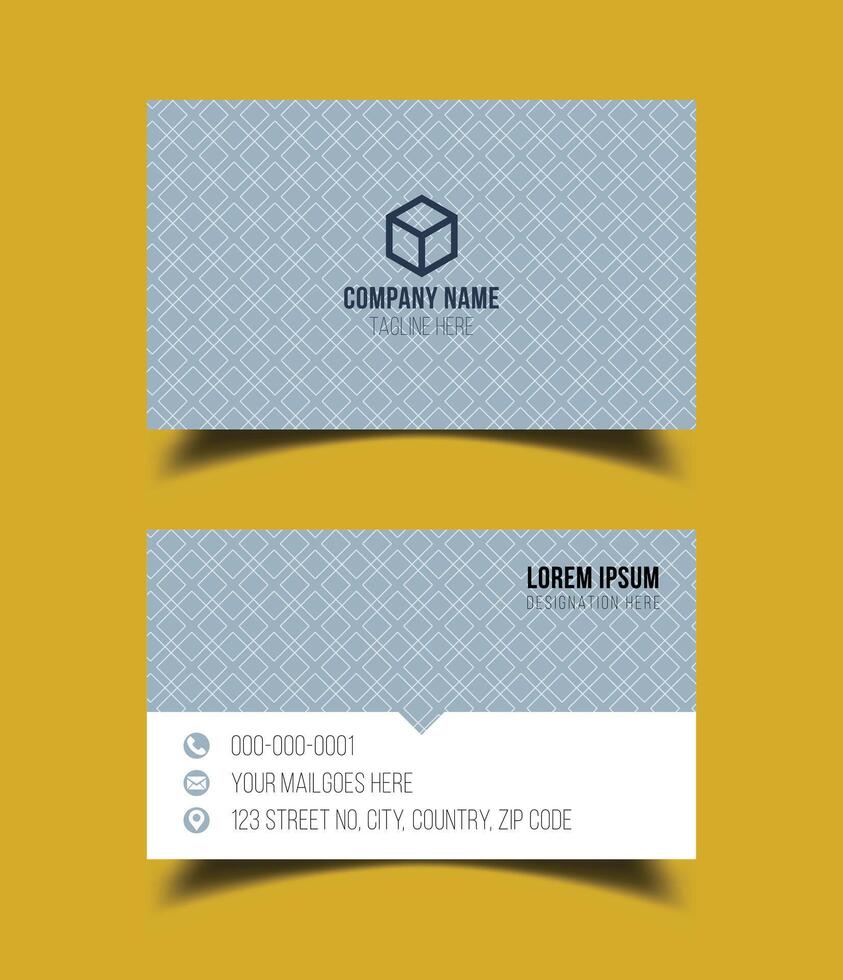 Creative premium double side vector flat business card template design