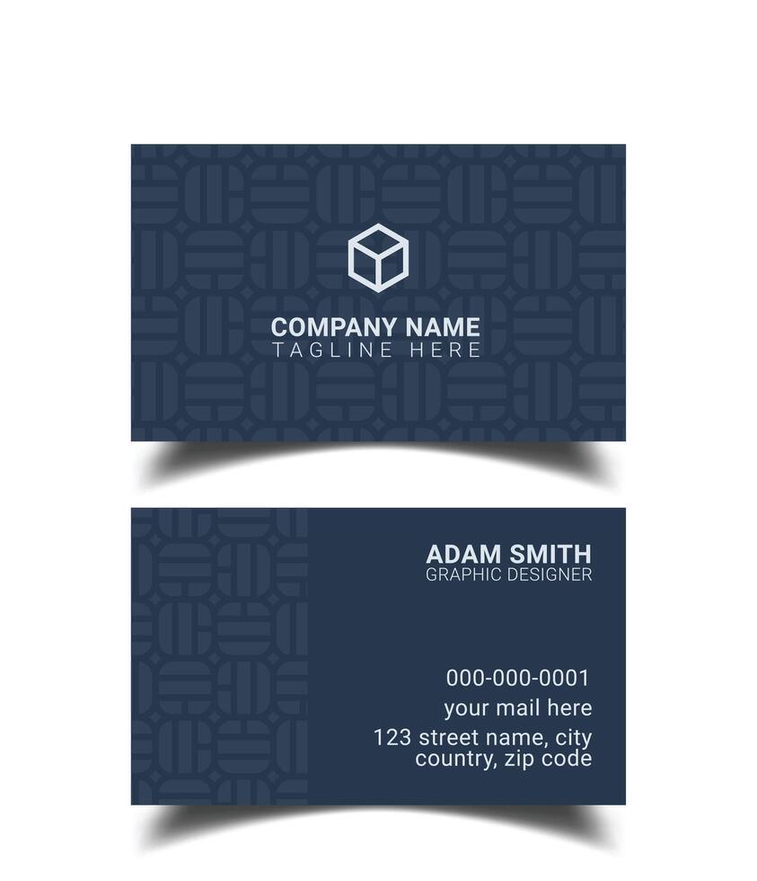 Creative premium double side vector flat business card template design