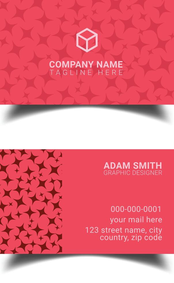 Creative premium double vector flat business card template design.