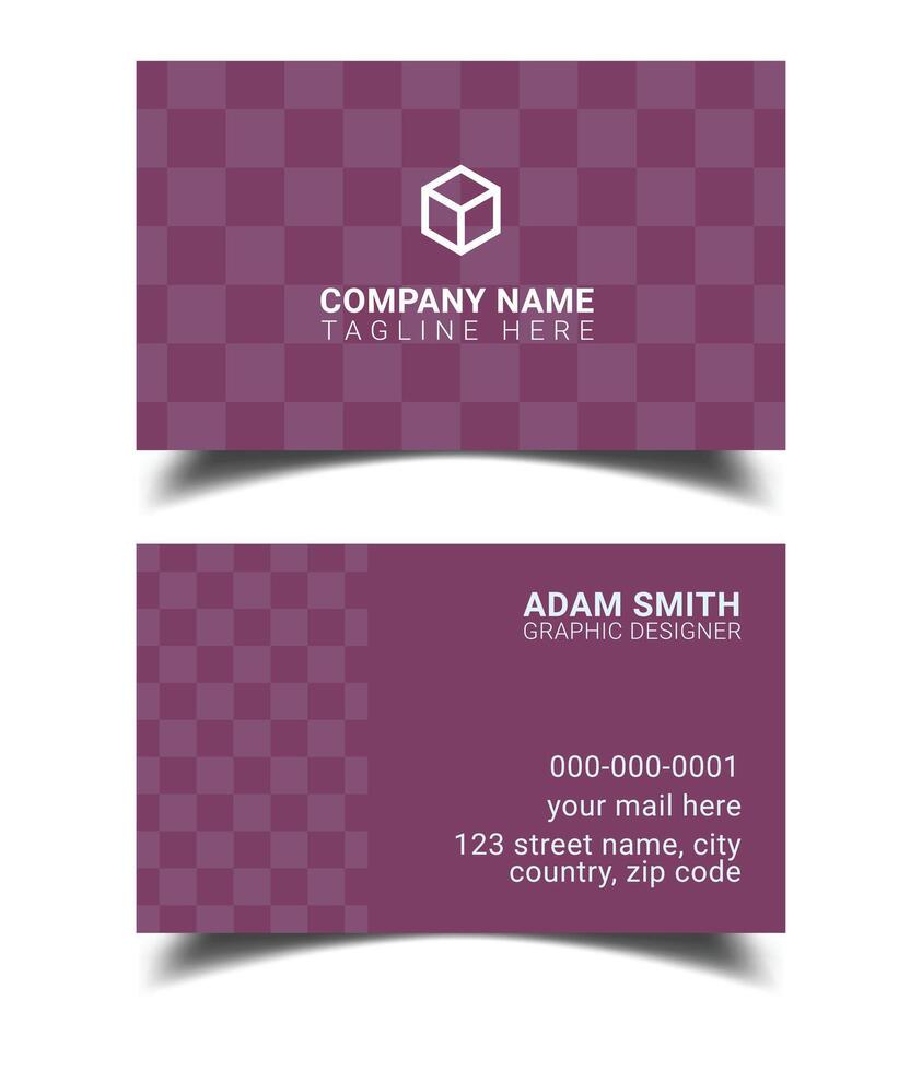 Creative premium double side vector flat business card template design