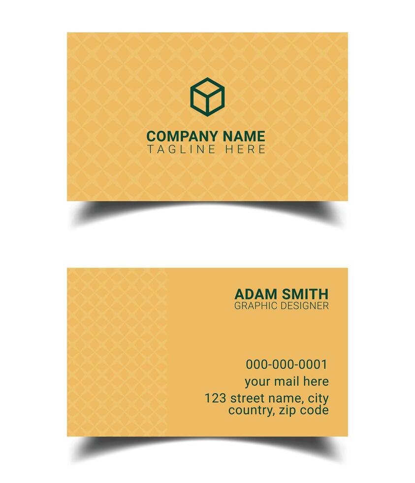 Creative premium double side vector flat business card template design