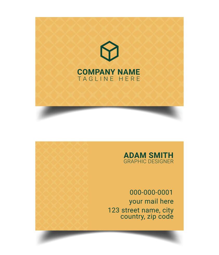 Creative premium double side vector flat business card template design