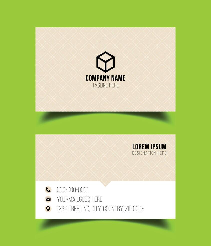 Creative premium double side vector flat business card template design