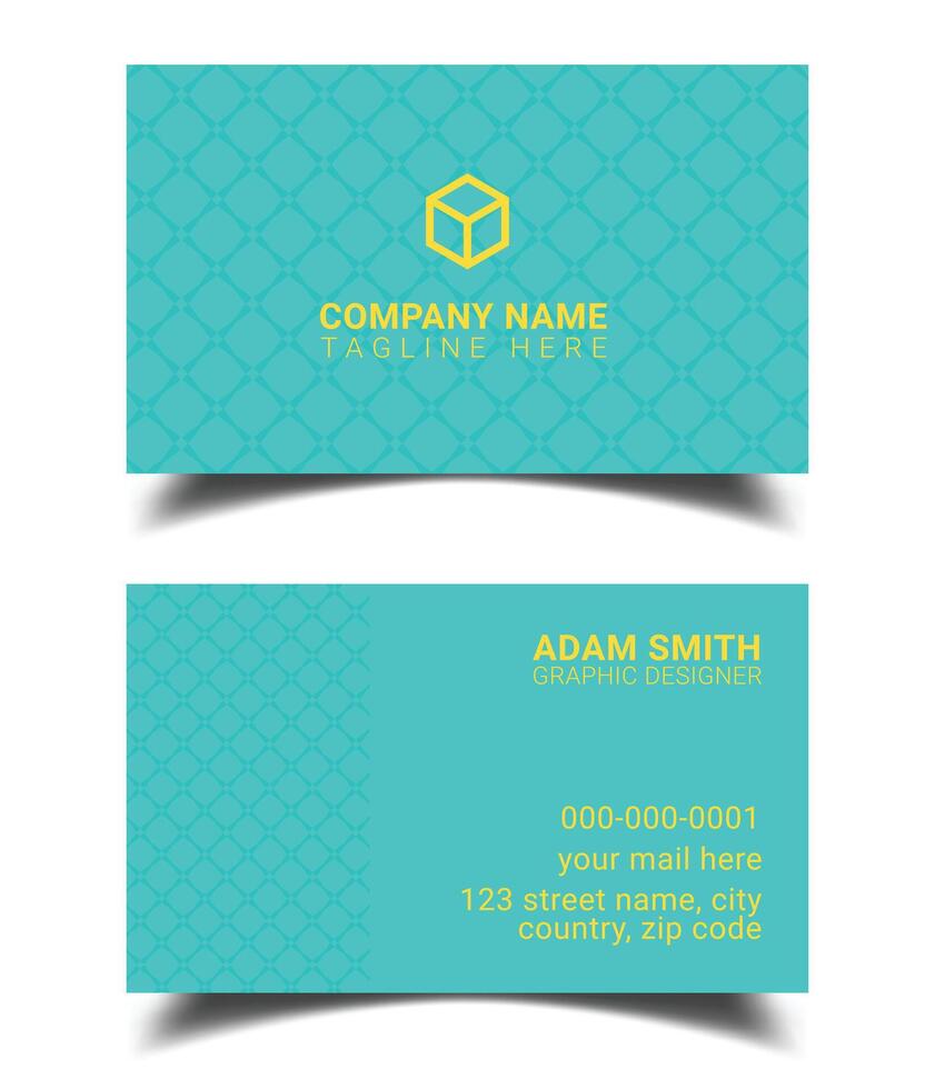 Creative premium double side vector flat business card template design