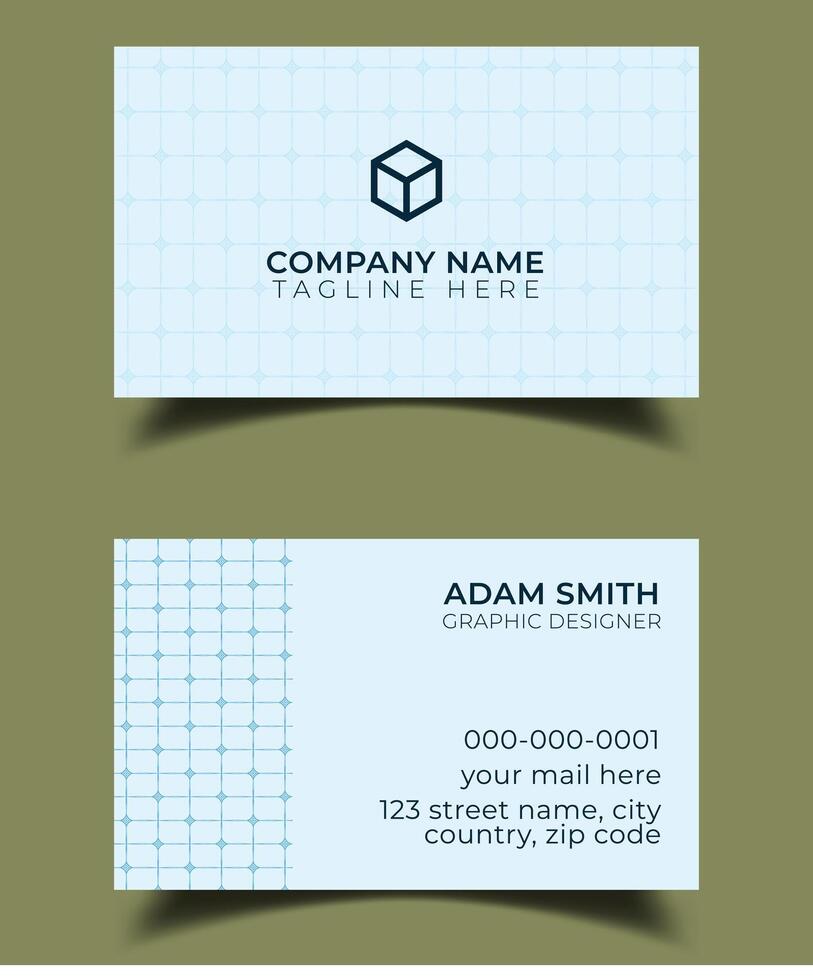 Creative premium double vector flat business card template design.