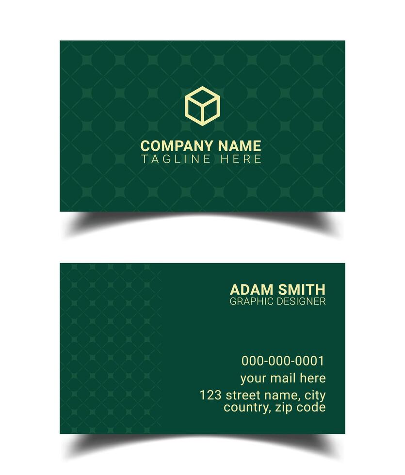 Creative premium double side vector flat business card template design