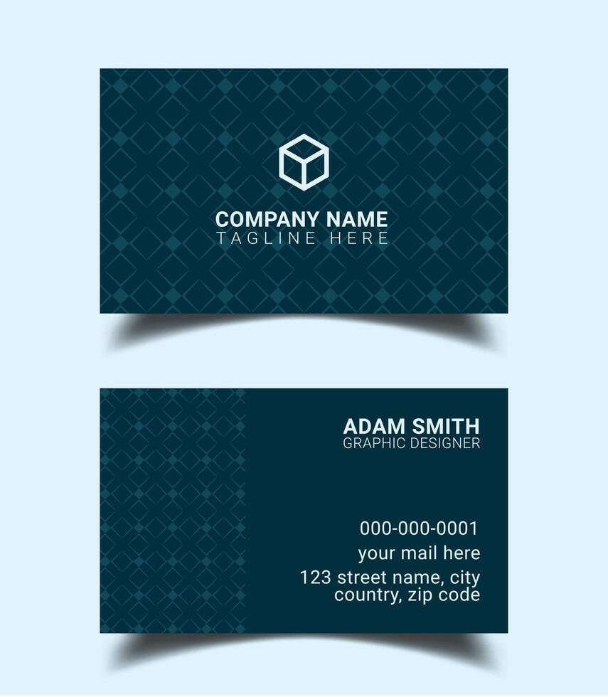 Creative premium double side vector flat business card template design