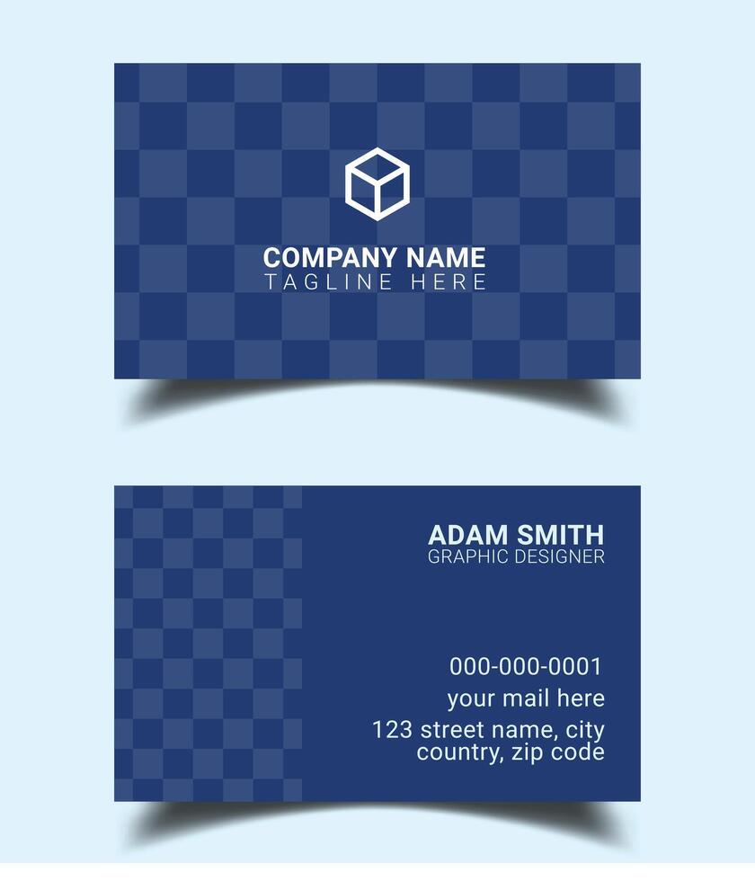 Creative premium double side vector flat business card template design