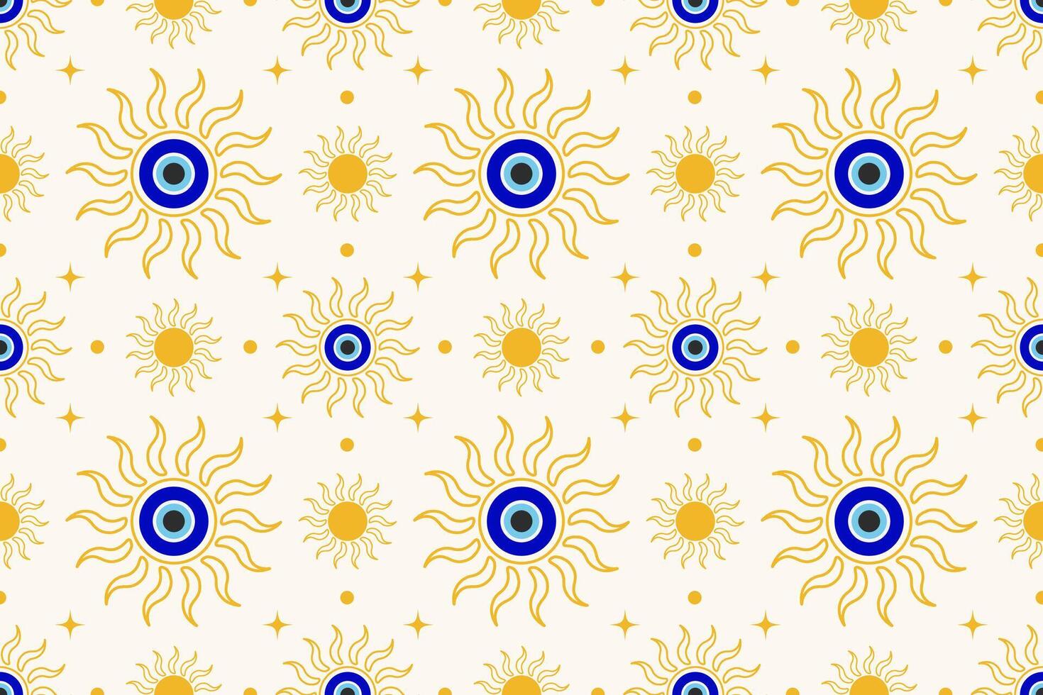 mal ojo sin costura modelo. turco y griego azul talón símbolo. magia nazar y étnico circulo amuleto para suerte. vector espiritual ornamento