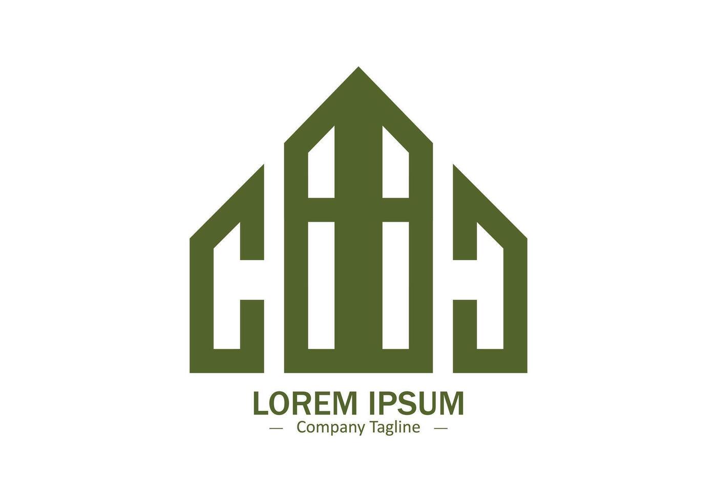 Building logo for construction company modern concept Premium Vector