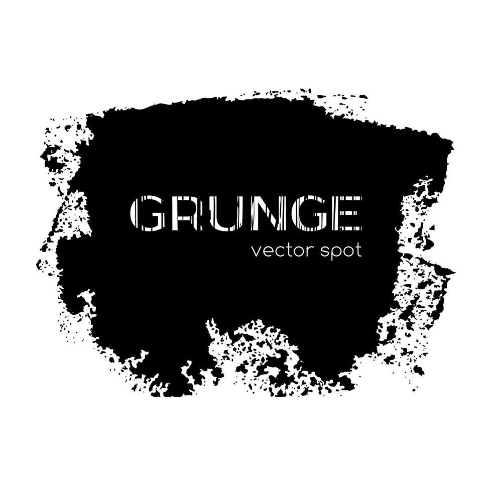 Grunge black spot. Textured vector background