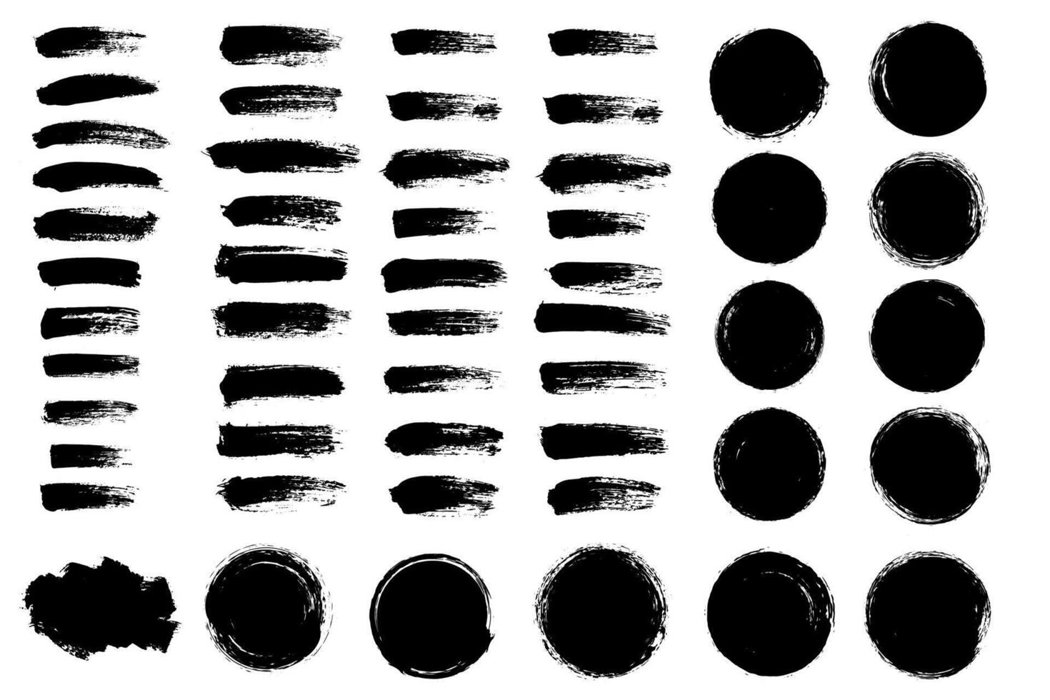 Vector grunge black paint brush stroke. Text boxes for banner.