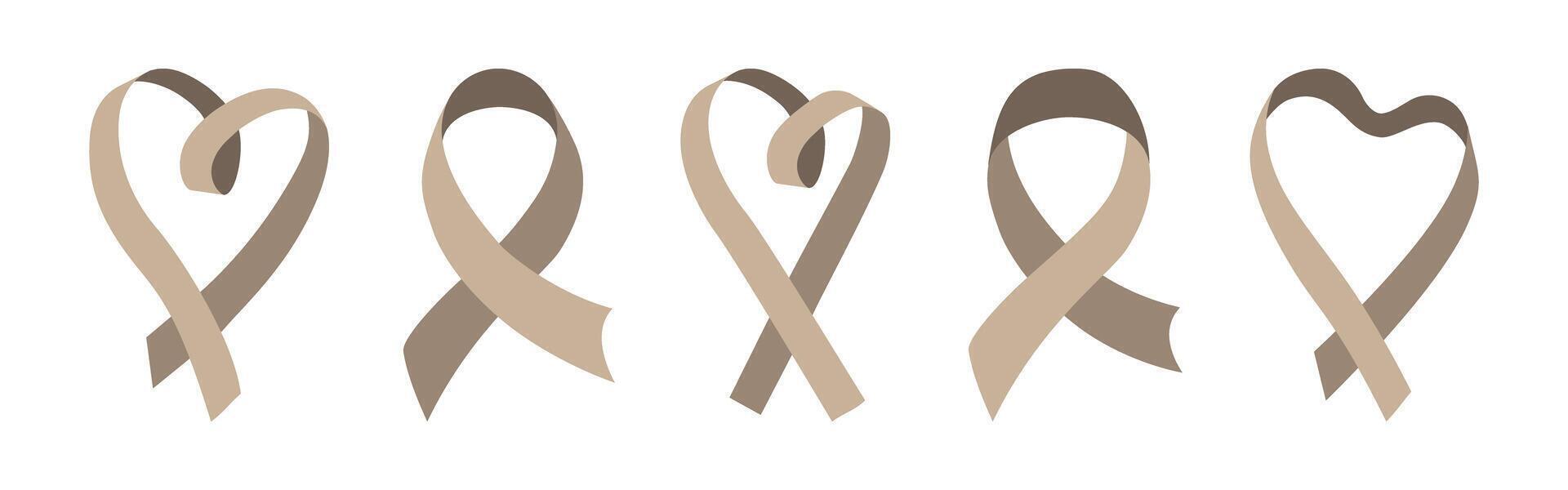 Set of ribbons isolated on a white background vector