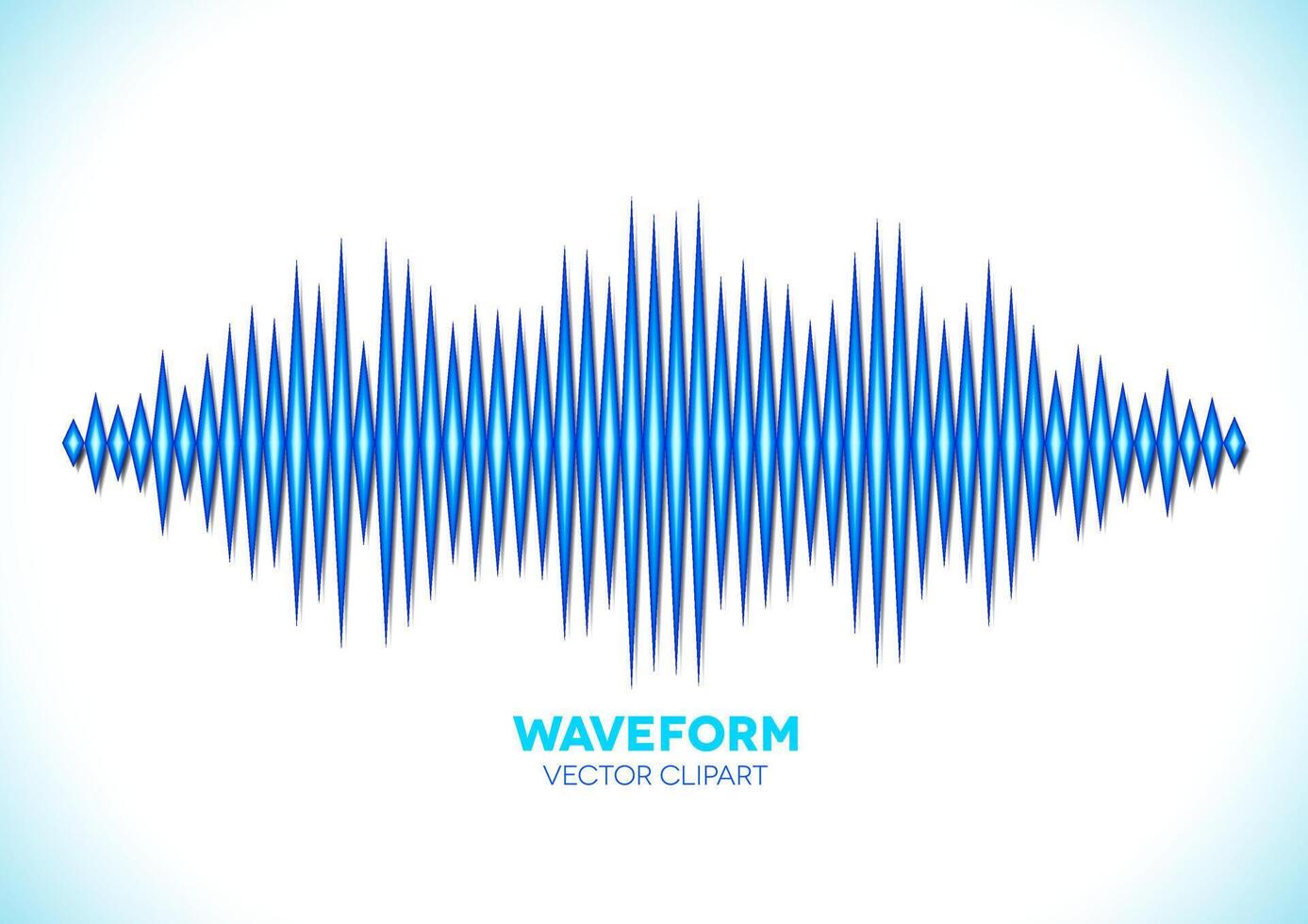 Blue sound waveform vector