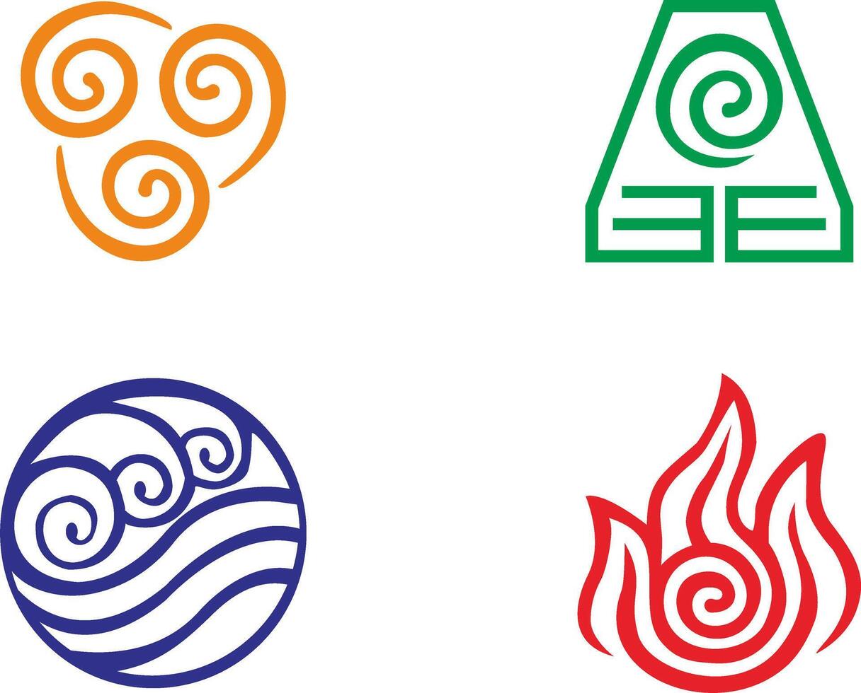 this a four symbol country of avatar vector